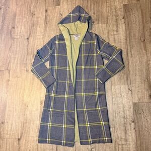 Anthropologie Oliver by Escio Open Front Sweater Cardigan Size M Green/gray